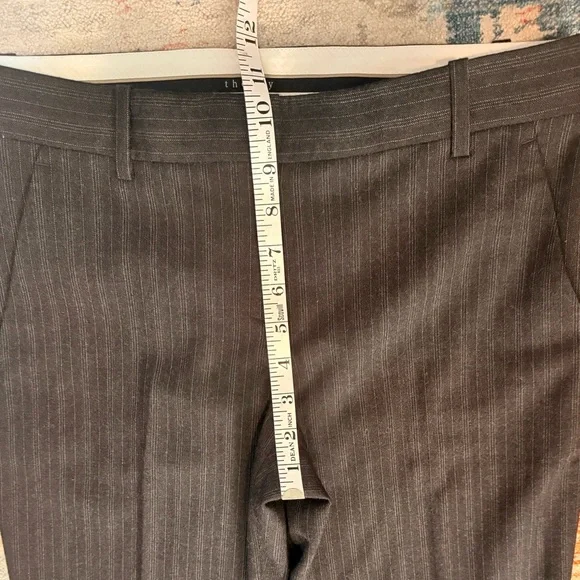 NWT Theory Charcoal Flare‎ 34”Pants wool blend size4 - Picture 11 of 13
